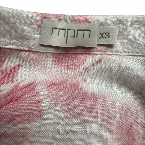 🌸 MPM “Nagelli” Linen Tie-Dye Button-Up Blouse XS NWT✨ - Picture 4 of 7